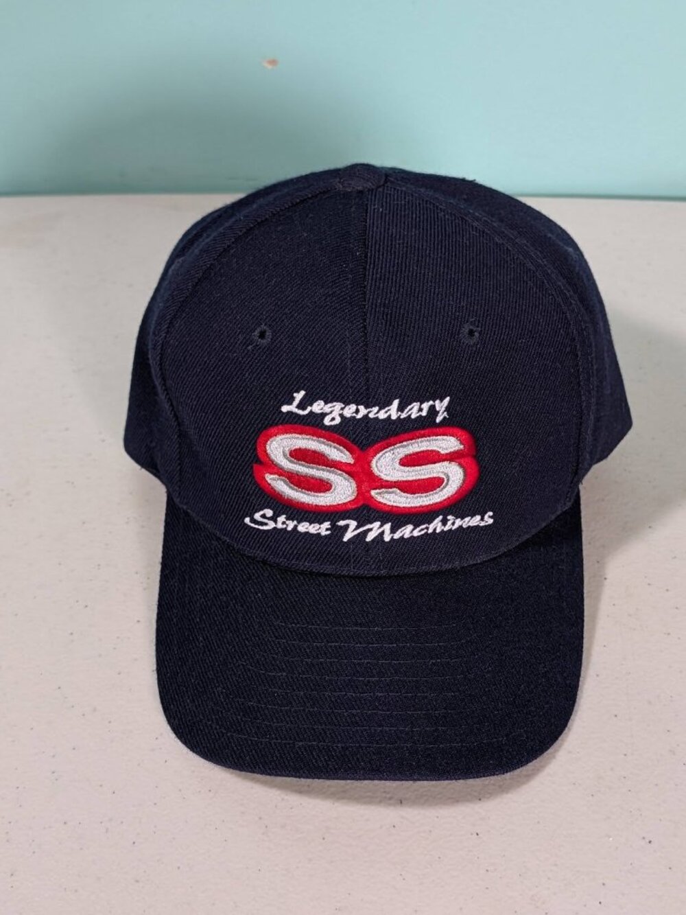 Chevy Legendary SS Street Machines Embroidered Snapback Hat Vintage Blue